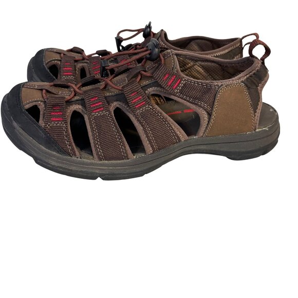 Dockers Sandals Mens 9M Brown Outdoor Hiking Fisherman Adjustable Toggle Closure - Picture 5 of 10